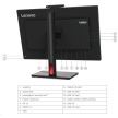 LENOVO LCD T24v-30 - 23.8”,IPS,matný,16:9,1920x1080,178/178,4ms/6ms,250cd/m2,1000:1,VGA,DP,HDMI,4xUSB,VESA,cam,rep,Pivot