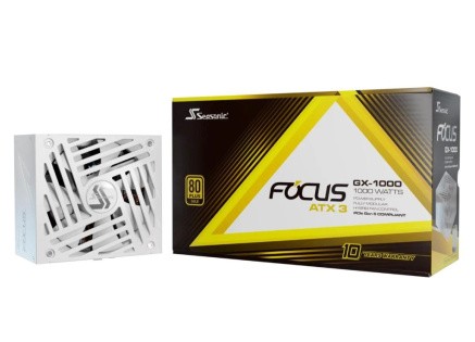 SEASONIC zdroj 1000W Focus GX-1000 White, 80+ GOLD, ATX 3.1, PCIe 5.1