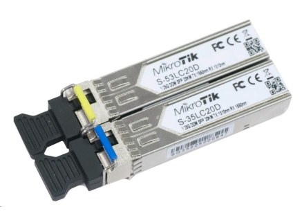 MikroTik SFP (miniGBIC) modul S-35/53LC20D, SM, 20km, 1.25G