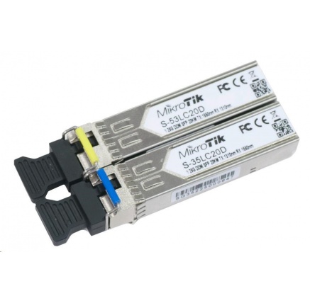 MikroTik SFP (miniGBIC) modul S-35/53LC20D, SM, 20km, 1.25G MikroTik SFP (miniGBIC) modul S-35/53LC20D, SM, 20km, 1.25G