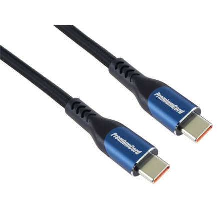 PremiumCord USB-C kabel ( USB 3.2 GEN 2x2, 5A, 100W, 20Gbit/s ) 3m, bavlněný oplet PremiumCord USB-C kabel ( USB 3.2 GEN 2x2, 5A, 100W, 20Gbit/s ) 3m, bavlněný oplet