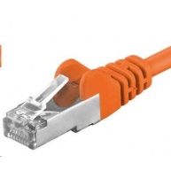 PREMIUMCORD Patch kabel CAT6a S-FTP, RJ45-RJ45, AWG 26/7 7m oranžová