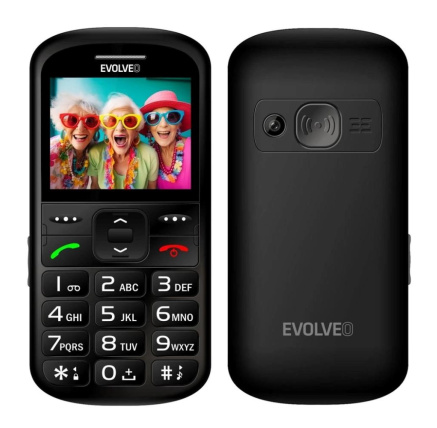 EVOLVEO EasyPhone XS, mobilní telefon pro seniory, černá EVOLVEO EasyPhone XS, mobilní telefon pro seniory, černá