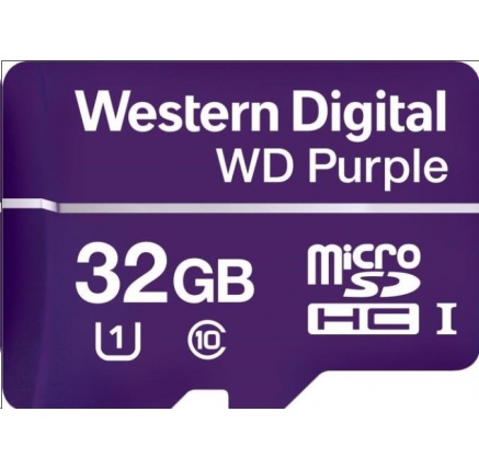 WD MicroSDHC karta 32GB Purple WDD032G1P0C Class 10, 16TBW