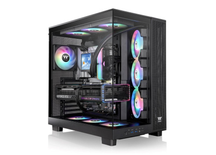 THERMALTAKE Case View 380 XL TG ARGB, ATX, Průhledná bočnice, 4x 120mm ARGB Fan, černá