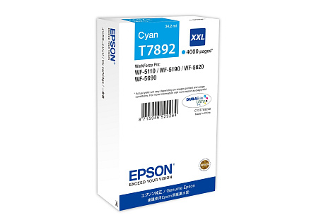 EPSON Ink bar WF-5xxx Series Ink Cartridge "Pisa" XXL Cyan (34,2 ml) (4.000 str.)