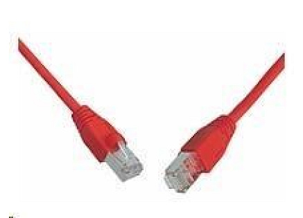 Solarix Patch kabel CAT5E SFTP PVC 0,5m červený snag-proof C5E-315RD-0,5MB
