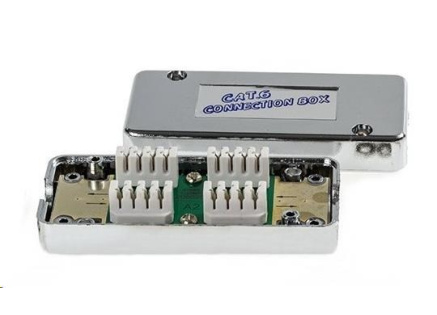 Spojovací box STP Cat6 narážecí, stříbrná