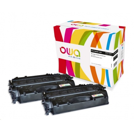 OWA Armor toner pro HP Color Laserjet Pro 400 M401, M425, 2x6900 stran, CF280XD, černá/black OWA Armor toner pro HP Color Laserjet Pro 400 M401, M425, 2x6900 stran, CF280XD, černá/black