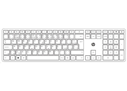 HP 680 Comfort Dual-Mode Keyboard and Mouse Combo - bezdrátový set ergonomické klávesnice a myši