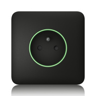 Ajax  SoloCover (smart) - Samostatný kryt zásuvky, černá