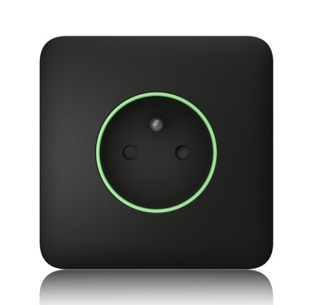 Ajax  SoloCover (smart) - Samostatný kryt zásuvky, černá