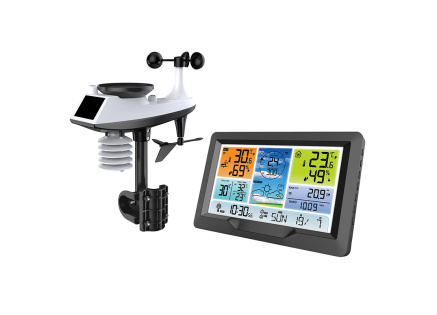 Solight profesionální meteostanice TE90, přehledný a designový displej, tlak, teplota, vlhkost, srážky, hodnoty vět Solight profesionální meteostanice TE90, přehledný a designový displej, tlak, teplota, vlhkost, srážky, hodnoty vět