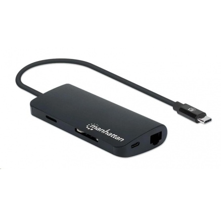 MANHATTAN Adapter SuperSpeed USB-C Male na HDMI Female, černá MANHATTAN Adapter SuperSpeed USB-C Male na HDMI Female, černá