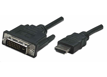 Manhattan kabel HDMI na DVI-D, Dual Link, 1m, černá