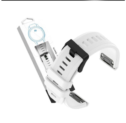 RhinoTech řemínek pro Garmin QuickFit sportovní silikonový 22mm bílý