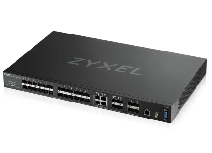 Zyxel XGS4600-32F L3 Managed Switch, 24x SFP, 4x RJ45/SFP, 4x 10G SFP+, stackable, dual PSU