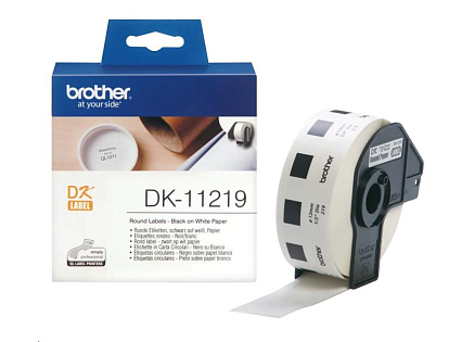 BROTHER DK-11219 (papírové / kulaté, průměr 12 mm - 1200 ks)