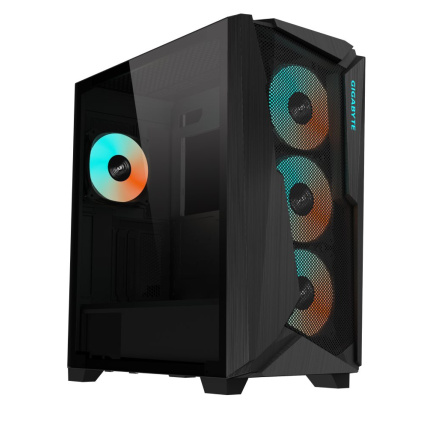 GIGABYTE case GB-C301G, ARGB Hub, průhledná bočnice, Mid tower, 4x ARGB ventilátor
