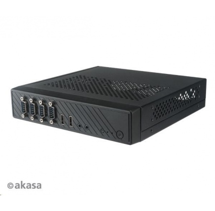 AKASA case Cypher SPX, thin mini-ITX (Sub 2L Chassis with 4 COM port openings & 2 x USB 2.0 ports, VESA mountable)