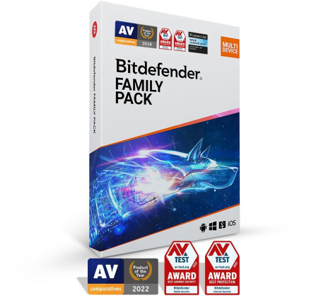 Bitdefender Family pack - 15 zařízení na 1 rok - elektronická licence do emailu