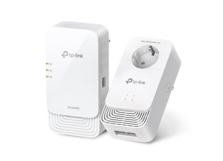 TP-Link PGW2440 KIT EasyMesh WiFi6 průchozí powerline set (G.hn2400,AX1800,2,4GHz/5GHz,3xGbE) TP-Link PGW2440 KIT EasyMesh WiFi6 průchozí powerline set (G.hn2400,AX1800,2,4GHz/5GHz,3xGbE)