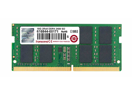 TRANSCEND SODIMM DDR4 16GB 2400MHz 2Rx8 CL17 TRANSCEND SODIMM DDR4 16GB 2400MHz 2Rx8 CL17