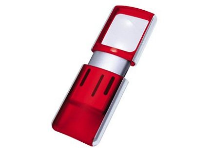 Lupa WEDO s LED světlem červená