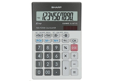 SHARP kalkulačka - EL-M711GGY - stříbrná