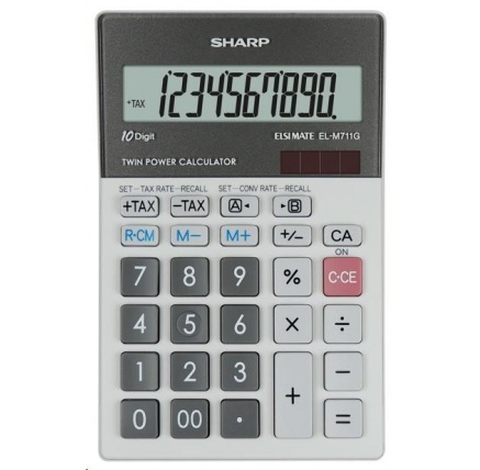 SHARP kalkulačka - EL-M711GGY - stříbrná
