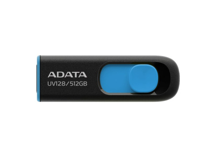 ADATA Flash Disk 512GB UV128, USB 3.2, černo-modrá ADATA Flash Disk 512GB UV128, USB 3.2, černo-modrá