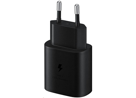 Samsung cestovní nabíječka EP-TA800XBE, Quickcharge 25W, kabel USB-C, černá