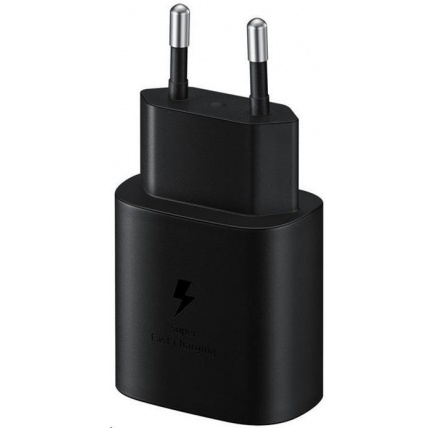 Samsung cestovní nabíječka EP-TA800XBE, Quickcharge 25W, kabel USB-C, černá Samsung cestovní nabíječka EP-TA800XBE, Quickcharge 25W, kabel USB-C, černá