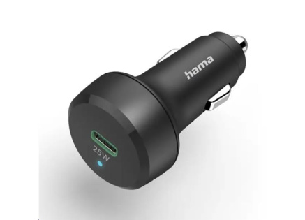 Hama rychlá USB nabíječka do vozidla, USB-C PD/QC 25 W