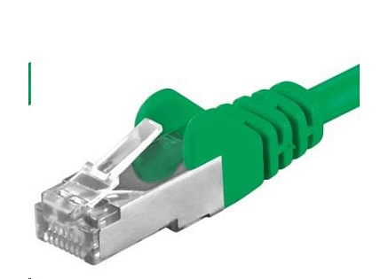 PREMIUMCORD Patch kabel CAT6a S-FTP, RJ45-RJ45, AWG 26/7 3m zelená