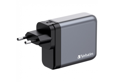 VERBATIM GaN Nabíječka do sítě GNC-140, 140W, 3x USB-C, 1x USB