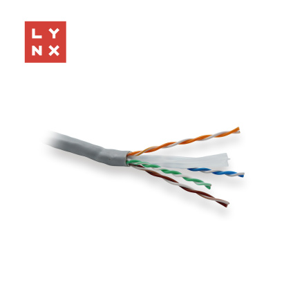 LYNX UTP kabel, Cat6, PVC (Eca), celoměděný, vnitřní, šedý, box 305m