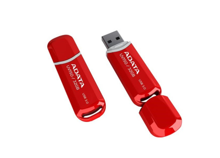 ADATA Flash Disk 32GB UV150, USB 3.1 Dash Drive (R:90/W:20 MB/s) červená