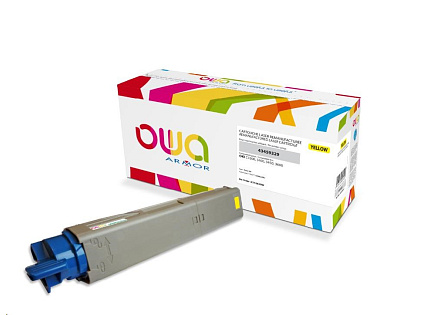 OWA Armor toner pro OKI C3300, C3400, C3450, C3600, 2500 Stran, 43459329, žlutá/yellow OWA Armor toner pro OKI C3300, C3400, C3450, C3600, 2500 Stran, 43459329, žlutá/yellow