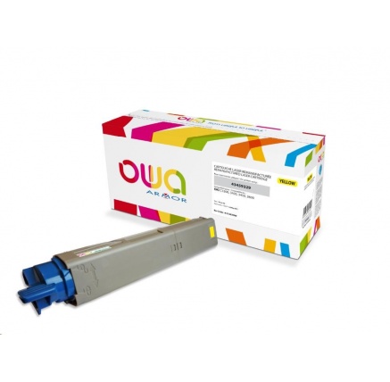 OWA Armor toner pro OKI C3300, C3400, C3450, C3600, 2500 Stran, 43459329, žlutá/yellow OWA Armor toner pro OKI C3300, C3400, C3450, C3600, 2500 Stran, 43459329, žlutá/yellow