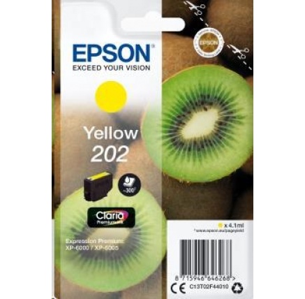 EPSON ink bar Singlepack "Kiwi" Yellow 202 Claria Premium Ink 4,1 ml EPSON ink bar Singlepack "Kiwi" Yellow 202 Claria Premium Ink 4,1 ml