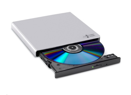 HITACHI LG - externí mechanika DVD-W/CD-RW/DVD±R/±RW/RAM GP57ES40, Slim, Silver, box+SW HITACHI LG - externí mechanika DVD-W/CD-RW/DVD±R/±RW/RAM GP57ES40, Slim, Silver, box+SW