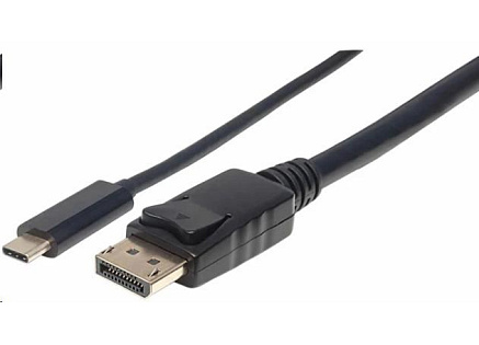 Manhattan kabel USB-C na DisplayPort, 1m, černá