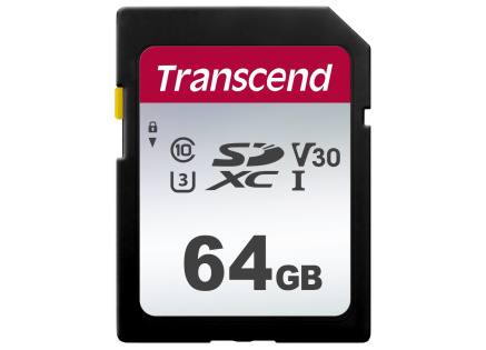 TRANSCEND SDXC karta 64GB 300S, UHS-I U3 V10 (R:100/W:25 MB/s) TRANSCEND SDXC karta 64GB 300S, UHS-I U3 V10 (R:100/W:25 MB/s)