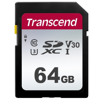 TRANSCEND SDXC karta 64GB 300S, UHS-I U3 V10 (R:100/W:25 MB/s)