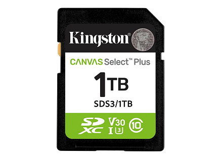 Kingston SDXC karta 1TB Canvas Select Plus, U1, V10, A1
