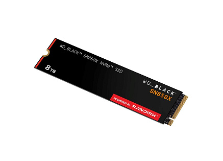 WD BLACK SSD NVMe 8TB PCIe SN850X Powered by SanDisk, Gen4, (R:7200, W:6600MB/s) WD BLACK SSD NVMe 8TB PCIe SN850X Powered by SanDisk, Gen4, (R:7200, W:6600MB/s)