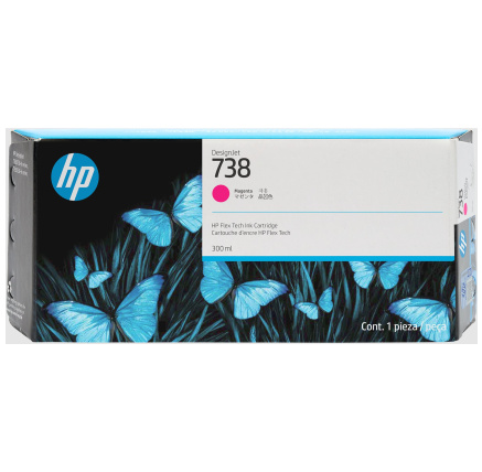 HP 738 300-ml Magenta DesignJet Ink Cartridge