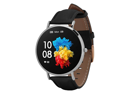 Garett Smartwatch Verona stříbrná, černý řemínek Garett Smartwatch Verona stříbrná, černý řemínek