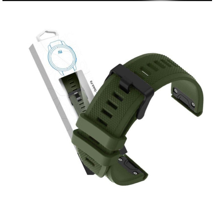 RhinoTech řemínek pro Garmin QuickFit sportovní silikonový 22mm tmavě zelený